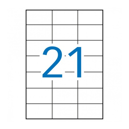 Apli Etiquetas Permanentes Blancas 70 x 42.4 mm - 100 Hojas