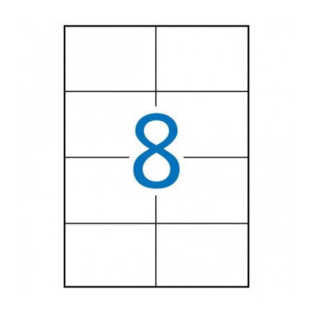 Apli Etiquetas Permanentes Blancas 105 x 74 mm - 100 Hojas