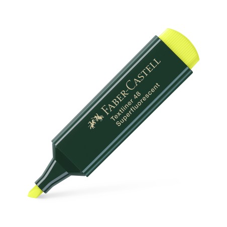 Faber-Castell Rotulador Marcador Fluorescente Textliner 48 - Punta Biselada - Trazo entre 1.2mm y 5mm - Tinta con Base de Agua -
