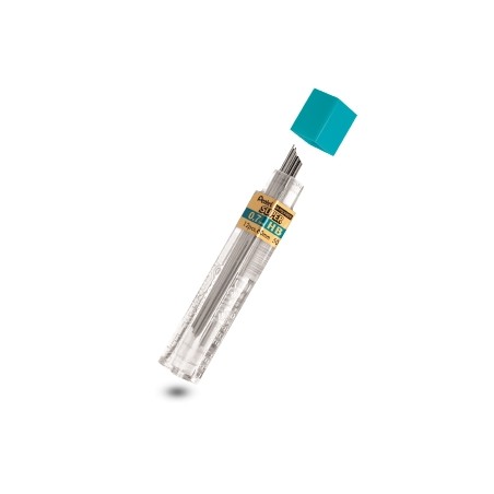 Pentel Hi-Polymer Tubo de 12 Minas de Grafito - Dureza HB - Trazo 0.7mm -  Alta Resistencia