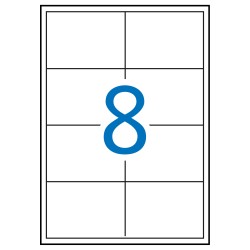 Apli Etiquetas Blancas Permanentes 97.0 x 67.7 mm 100 Hojas