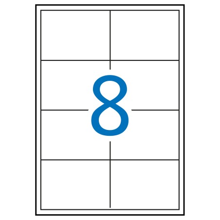 Apli Etiquetas Blancas Permanentes 97.0 x 67.7 mm 100 Hojas