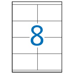 Apli Etiquetas Blancas Permanentes 105.0 x 70.0 mm 100 Hojas