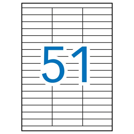 Apli Etiquetas Blancas Permanentes 70.0 x 16.9 mm 100 Hojas