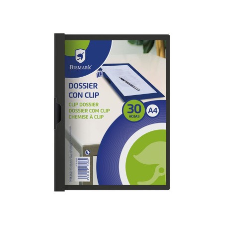 Bismark Dossier con Clip - Tamaño A4 - Hasta 30 Hojas