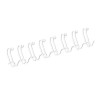 Fellowes Wire Pack de 100 Espirales Dobles Metalicas 10mm - Hasta 80 Paginas - Color Blanco