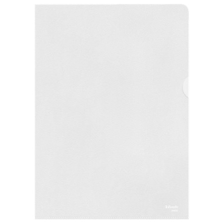 Esselte Caja de 100 Dossiers Uñero - Formato A4 - Lamina de PP - Grosor 0.12mm - Color Transparente
