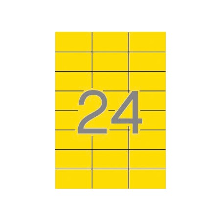 Apli Etiquetas Amarillas Permanentes 70.0 x 37.0mm 20 Hojas