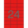 Apli Etiquetas Rojas Permanentes 70.0 x 37.0mm 20 Hojas