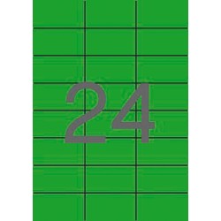 Apli Etiquetas Verdes Permanentes 70.0 x 37.0mm 20 Hojas