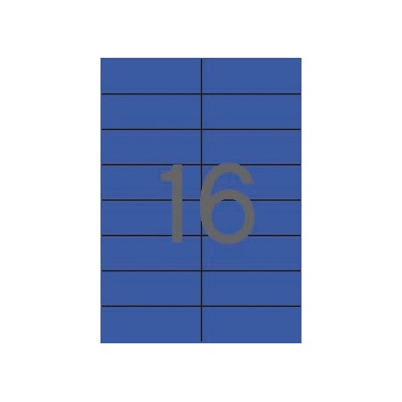 Apli Etiquetas Azules Permanentes 105.0 x 37.0mm 20 Hojas