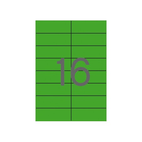 Apli Etiquetas Verdes Permanentes 105.0 x 37.0mm 20 Hojas