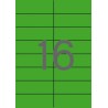 Apli Etiquetas Verdes Permanentes 105.0 x 37.0mm 20 Hojas