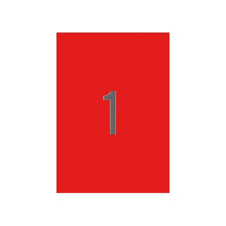 Apli Etiquetas Rojas Permanentes 210.0 x 297.0mm 20 Hojas