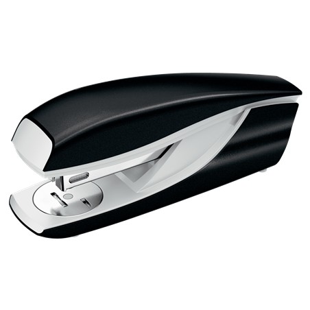 Petrus 635 Grapadora Metalica - Hasta 30 Hojas - Extraegrapas Integrado - Grapado Cerrado, Abierto y Clavado - Color Negro Metal