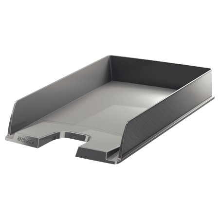 Esselte Europost Bandeja Portadocumentos -  Formato Vertical - A4 - Espacio para Etiqueta Identificativa - Color Gris