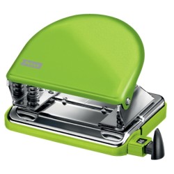 Petrus 52 Taladro Perforador Clasico Metalico - Hasta 20 Hojas - Marcas de Formato - Facil Vaciado - Punzones 5.5mm - Color Verd