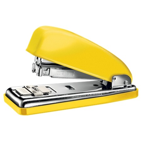Petrus 226 Grapadora Metalica - Hasta 30 Hojas - Grapado Cerrado, Abierto y Clavado - Color Amarillo Metalizado