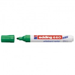 Edding 660 Rotulador para Pizarra Blanca - Punta Redonda - Trazo entre 1.5 y 3 mm. - Tinta Pigmentada - Recargable - Borrable en