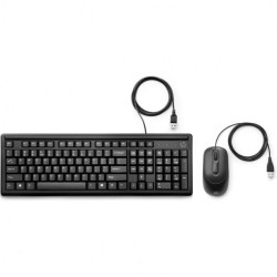 HP 160 Pack USB Teclado + Raton 3 Botones - Uso Ambidiestro - Color Negro