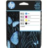 HP 912 Pack de 4 Cartuchos de Tinta Originales - 6ZC74AE