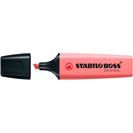 Stabilo Boss 70 Pastel Rotulador Marcador Fluorescente - Trazo entre 2 y 5mm - Recargable - Tinta con Base de Agua - Color Meloc