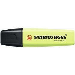 Stabilo Boss 70 Pastel Marcador Fluorescente - Trazo entre 2 y 5mm - Recargable - Tinta con Base de Agua - Color Chispa de Lima