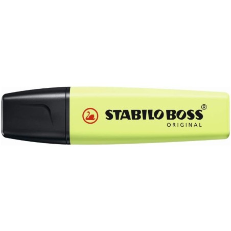 Stabilo Boss 70 Pastel Marcador Fluorescente - Trazo entre 2 y 5mm - Recargable - Tinta con Base de Agua - Color Chispa de Lima
