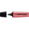 Stabilo Boss 70 Pastel Marcador Fluorescente - Trazo entre 2 y 5mm - Recargable - Tinta con Base de Agua - Color Rojo Coral Melo