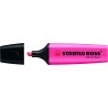 Stabilo Boss 70 Rotulador Marcador Fluorescente - Trazo entre 2 y 5mm - Recargable - Tinta con Base de Agua - Color Rosa Fluores