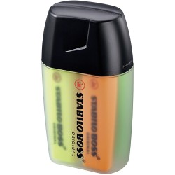 Stabilo Boss 70 Big Boss Pack de 4 Marcadores Fluorescentes - Trazo entre 2 y 5mm - Recargable - Tinta con Base de Agua - Colore