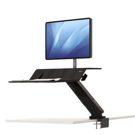 Fellowes Sit-Stand Lotus RT Estacion de Trabajo Individual - Amplia Superficie - Incluye Brazo Monitor - Superficie de Madera Re