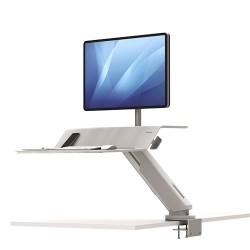 Fellowes Sit-Stand Lotus RT Estacion de Trabajo Individual - Amplia Superficie - Incluye Brazo Monitor - Superficie de Madera Re