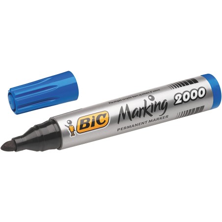 Bic Marking 2000 Ecolutions Rotulador Permanente - Punta de 4.95 mm - Tinta con Base de Alcohol - Ecologico - Secado Rapido - Co