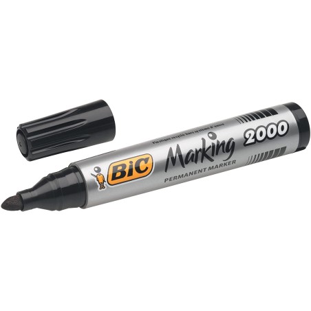 Bic Marking 2000 Ecolutions Rotulador Permanente - Punta de 4.95 mm - Tinta con Base de Alcohol - Ecologico - Secado Rapido - Co
