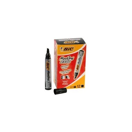 Bic Marking 2300 Ecolutions Rotulador Permanente - Punta Biselada - Trazo 3,7 - 5,5mm - Tinta con Base de Alcohol - Secado Rapid