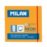 Milan Bloc de 100 Notas Adhesivas - Removibles - 76mm x 76mm - Color Naranja Neon