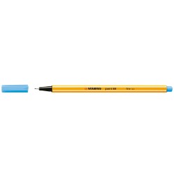 Stabilo Point 88 Rotulador de Punta Fina de Fibra - Trazo de 0.4 mm - Tinta con Base de Agua - Color Azul Celeste