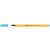 Stabilo Point 88 Rotulador de Punta Fina de Fibra - Trazo de 0.4 mm - Tinta con Base de Agua - Color Azul Celeste