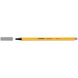 Stabilo Point 88 Rotulador de Punta Fina de Fibra - Trazo de 0.4 mm - Tinta con Base de Agua - Color Gris Oscuro