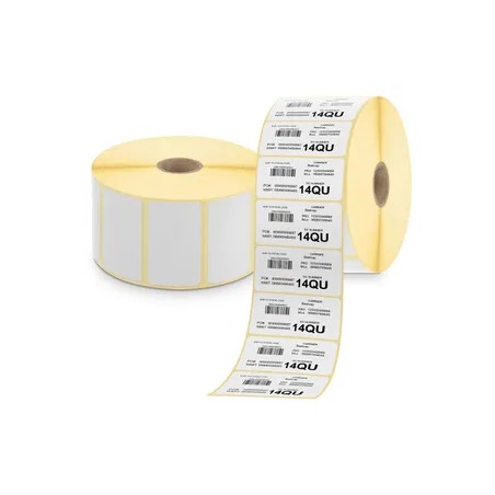 Zebra Z-Perform 1000T Pack de 12 Rollos de Etiquetas Originales Perforadas 38x25 mm - 2580 Unidades por rollo - 880003-025D