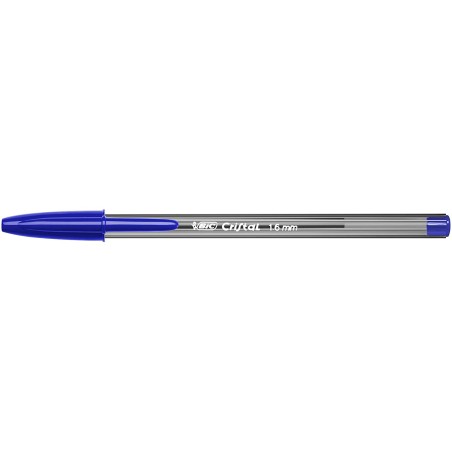 Bic Cristal Large Boligrafo de Bola - Punta Gruesa de 1.6mm - Trazo de 0.60mm - Tinta con Base de Aceite - Translucido - Color A