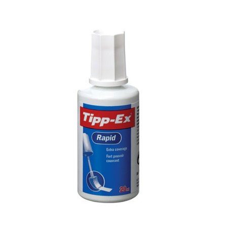 Tipp-Ex Rapid Liquido Corrector 20ml - Formula de Secado Rapido - Aplicador de Espuma