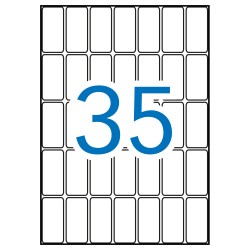 Apli Etiquetas A5 Blancas 19.0 x 40.0mm 15 Hojas