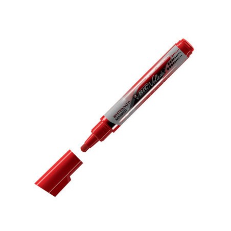 Bic Velleda Tank Marcador para Pizarra - Punta Ancha - Tinta Liquida - Borrado Optimo - Color Rojo