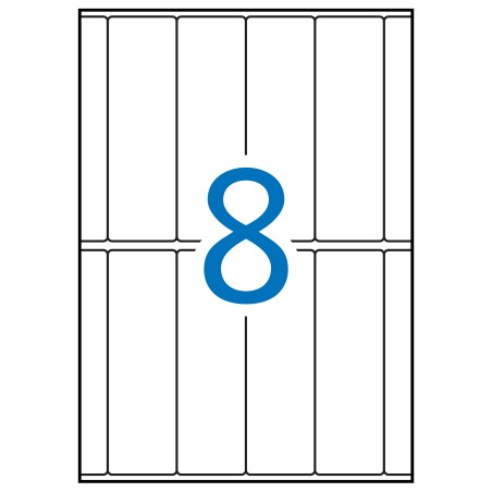 Apli Etiquetas A5 Blancas 31.0 x 100.0mm 15 Hojas