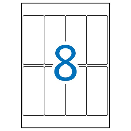 Apli Etiquetas A5 Blancas 36.0 x 82.0mm 15 Hojas