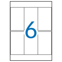 Apli Etiquetas A5 Blancas 49.0 x 82.0mm 15 Hojas