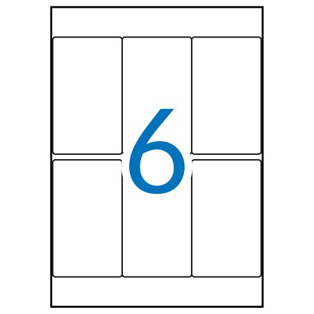 Apli Etiquetas A5 Blancas 49.0 x 82.0mm 15 Hojas