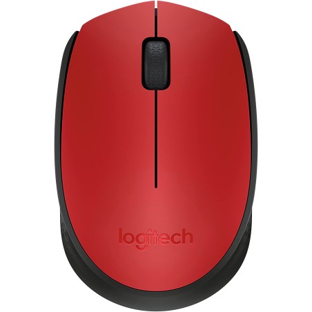 Logitech M171 Raton Inalambrico 1000dpi - 3 Botones - Uso Ambidiestro - Color Rojo